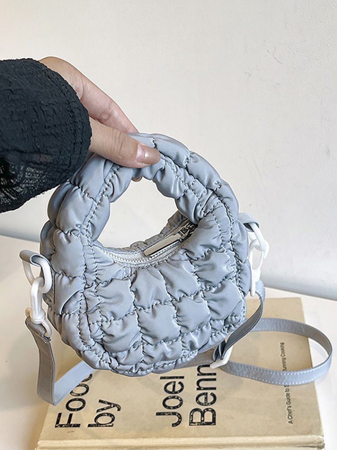 

StyleCast x Revolte Half Moon Hobo Bag, Grey
