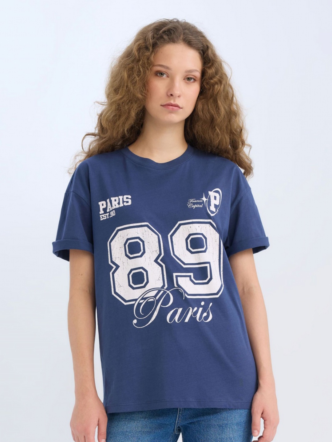 

DeFacto Women Printed Applique T-shirt, Na