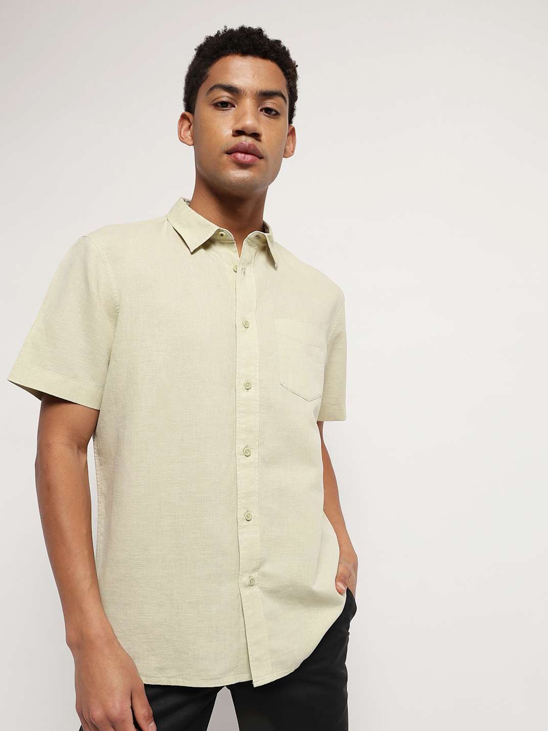 

Marks & Spencer Men Shirt, Green