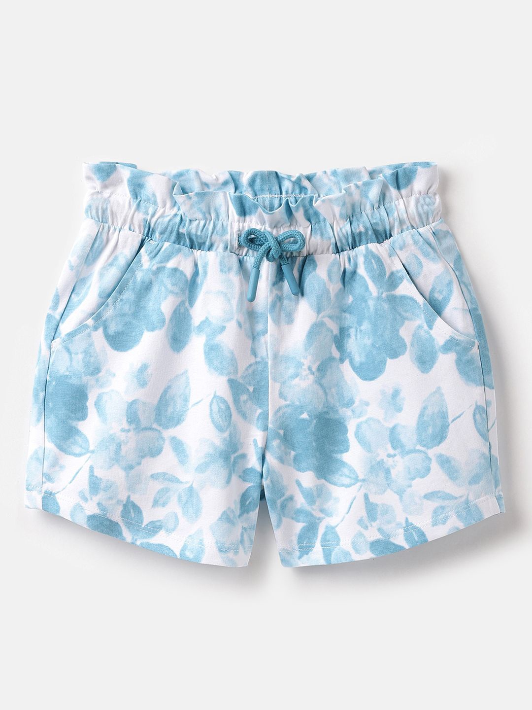 

United Colors of Benetton Girls Floral Printed Shorts, White