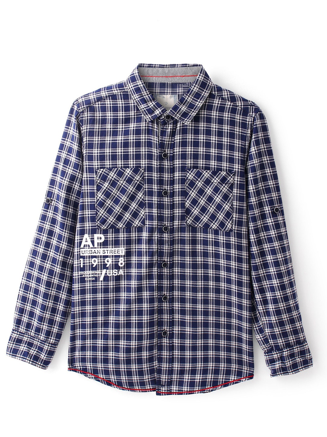 

Infinity Boys Opaque Checked Casual Shirt, Navy blue