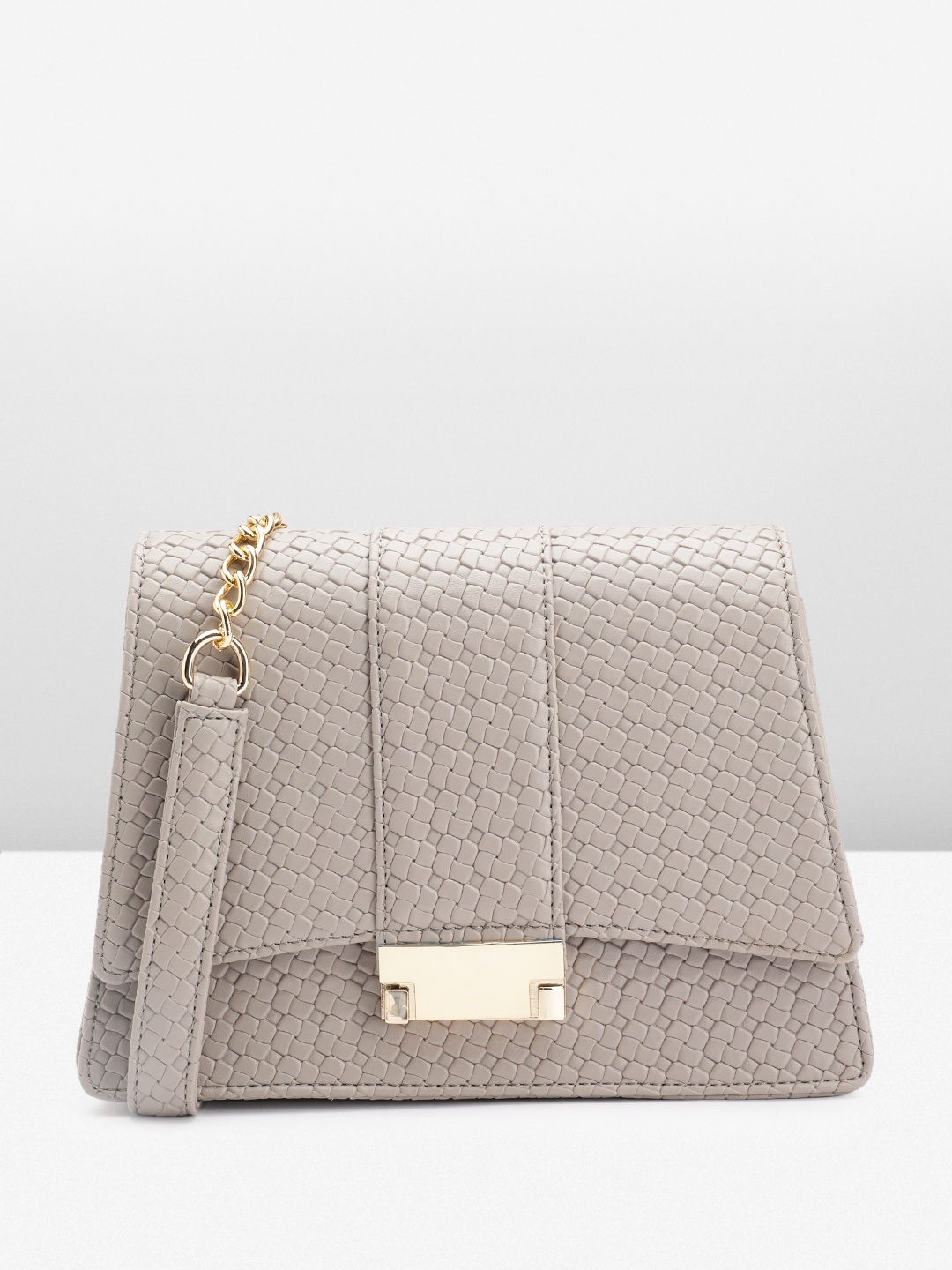 

Carlton London Textured Trapeze Sling Bag, Grey