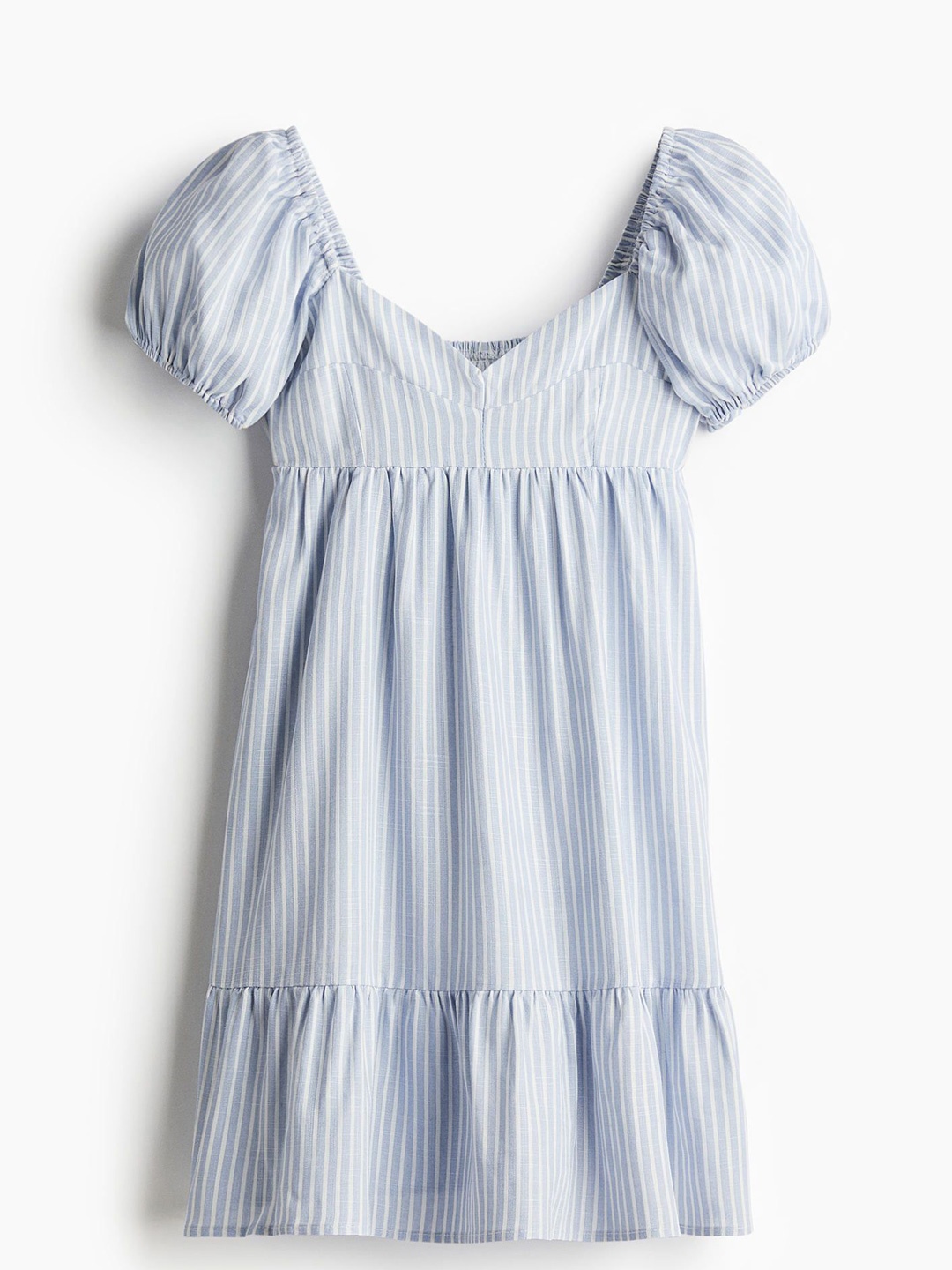 

H&M Puff-Sleeved Dress, Blue