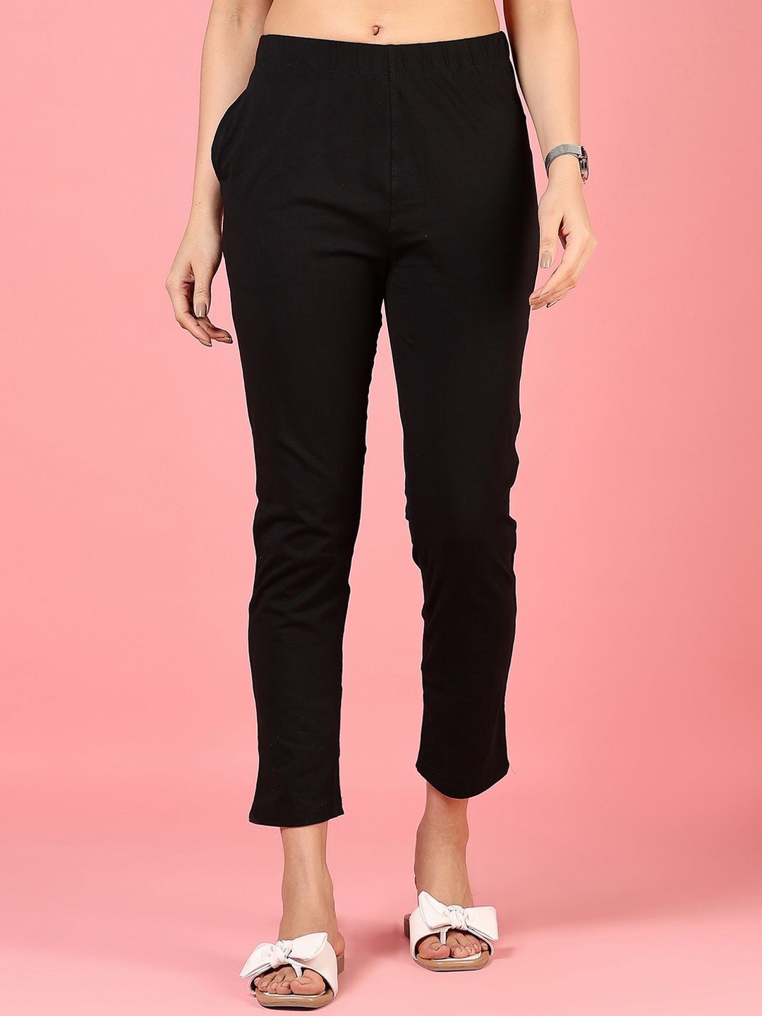 

V-Mart Women Trousers, Black