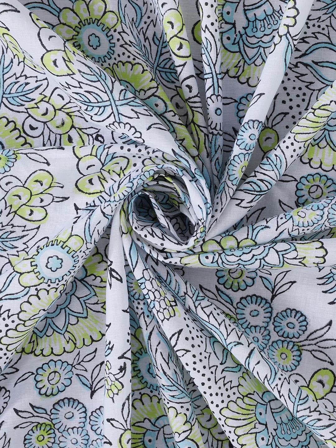 

HANDICRAFT PALACE Printed Pure Cotton Unstitched Dress Material, Grey