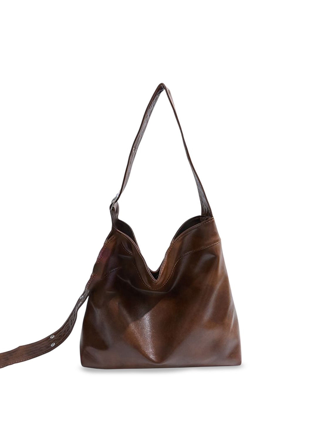 

StyleCast x Revolte PU Bucket Shoulder Bag, Coffee brown