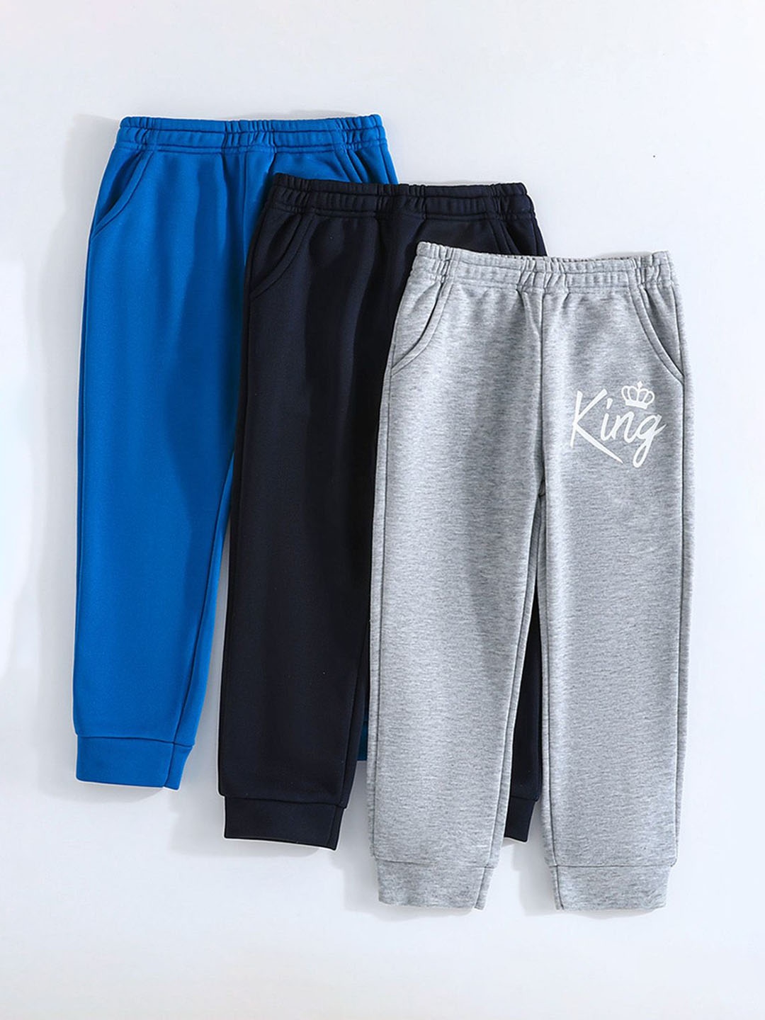 

INCLUD Boys Pack Of 3 Printed Joggers, Blue
