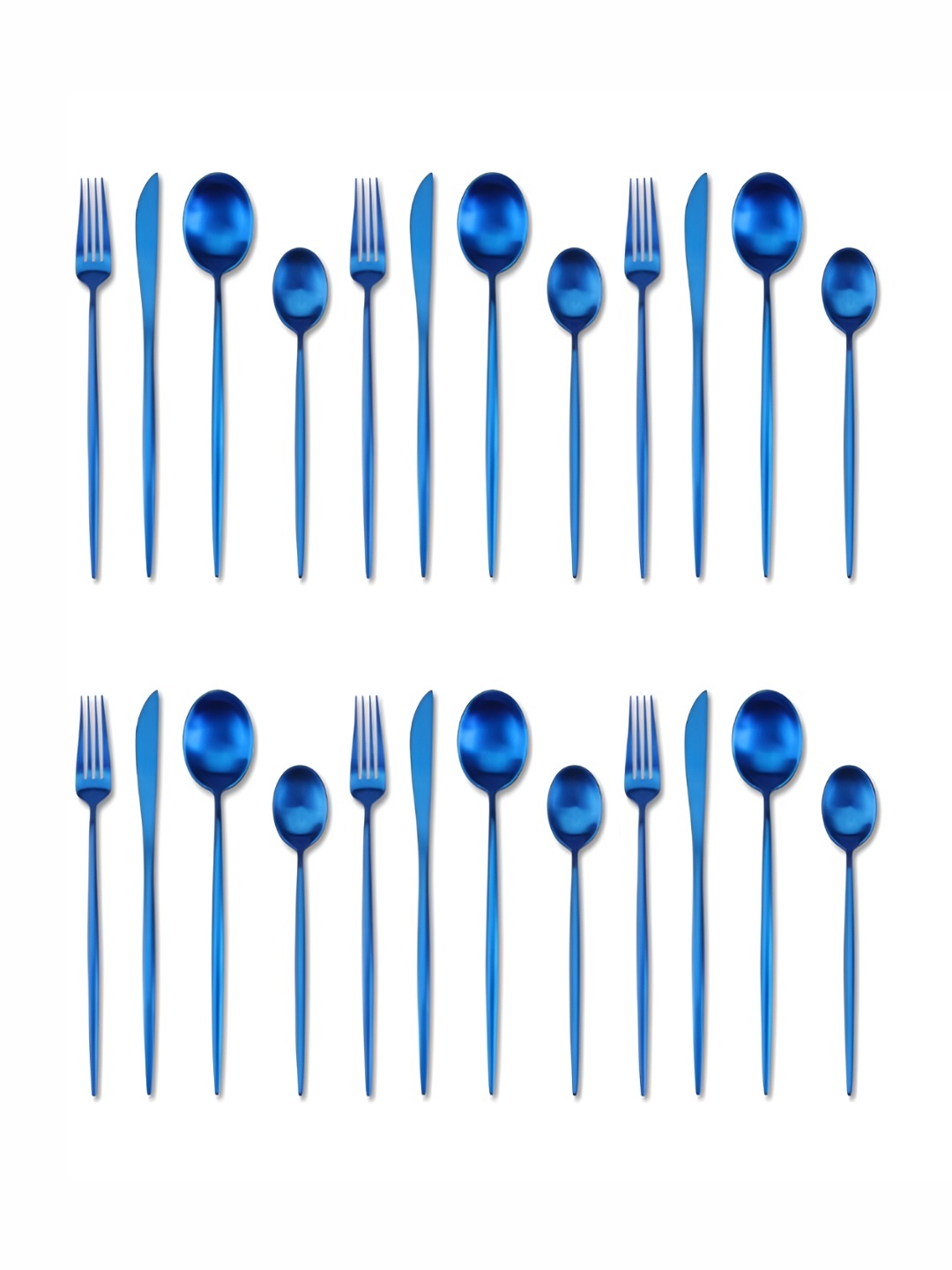 

YELONA 20-Piece Sapphire Blue Silverware Flatware Cutlery Set