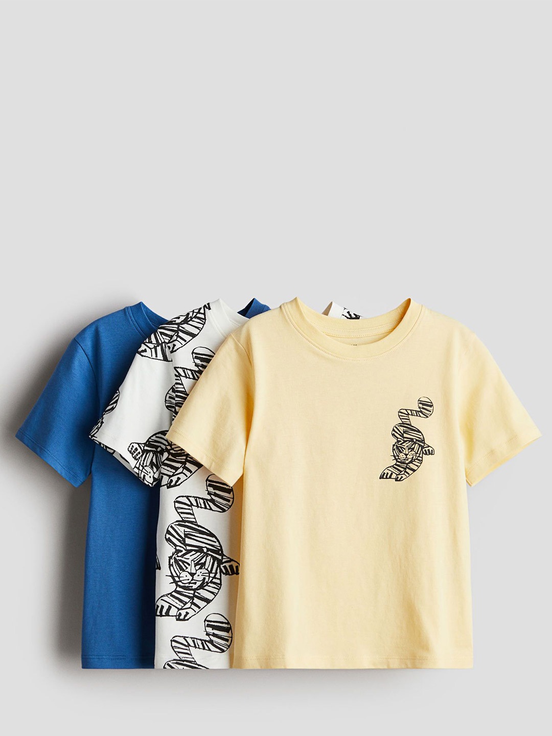 

H&M 3-Pack Cotton T-shirts, Blue