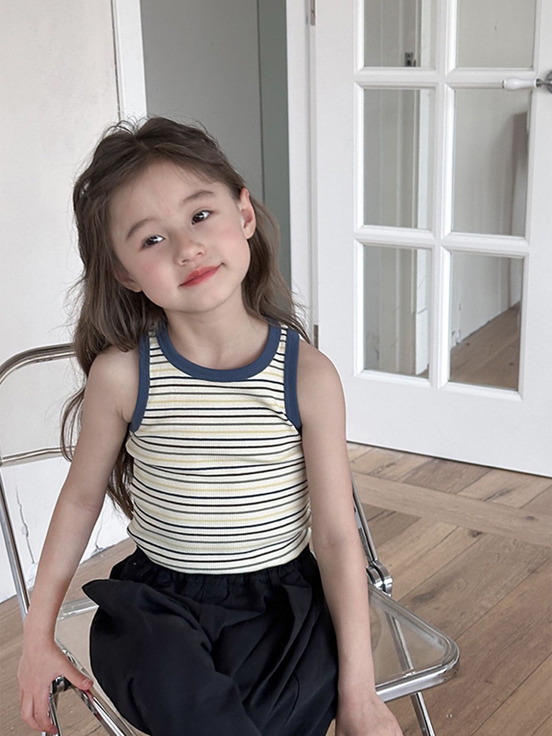 

LULU & SKY Striped Top, Blue