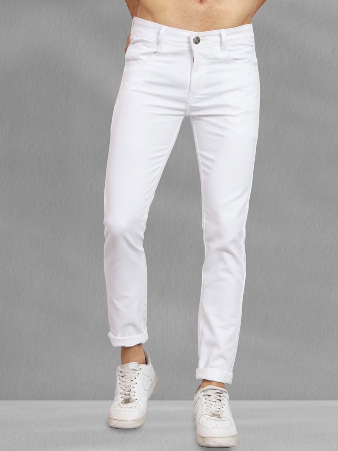 

COMFITS Men Classic Tapered Fit Jeans, White