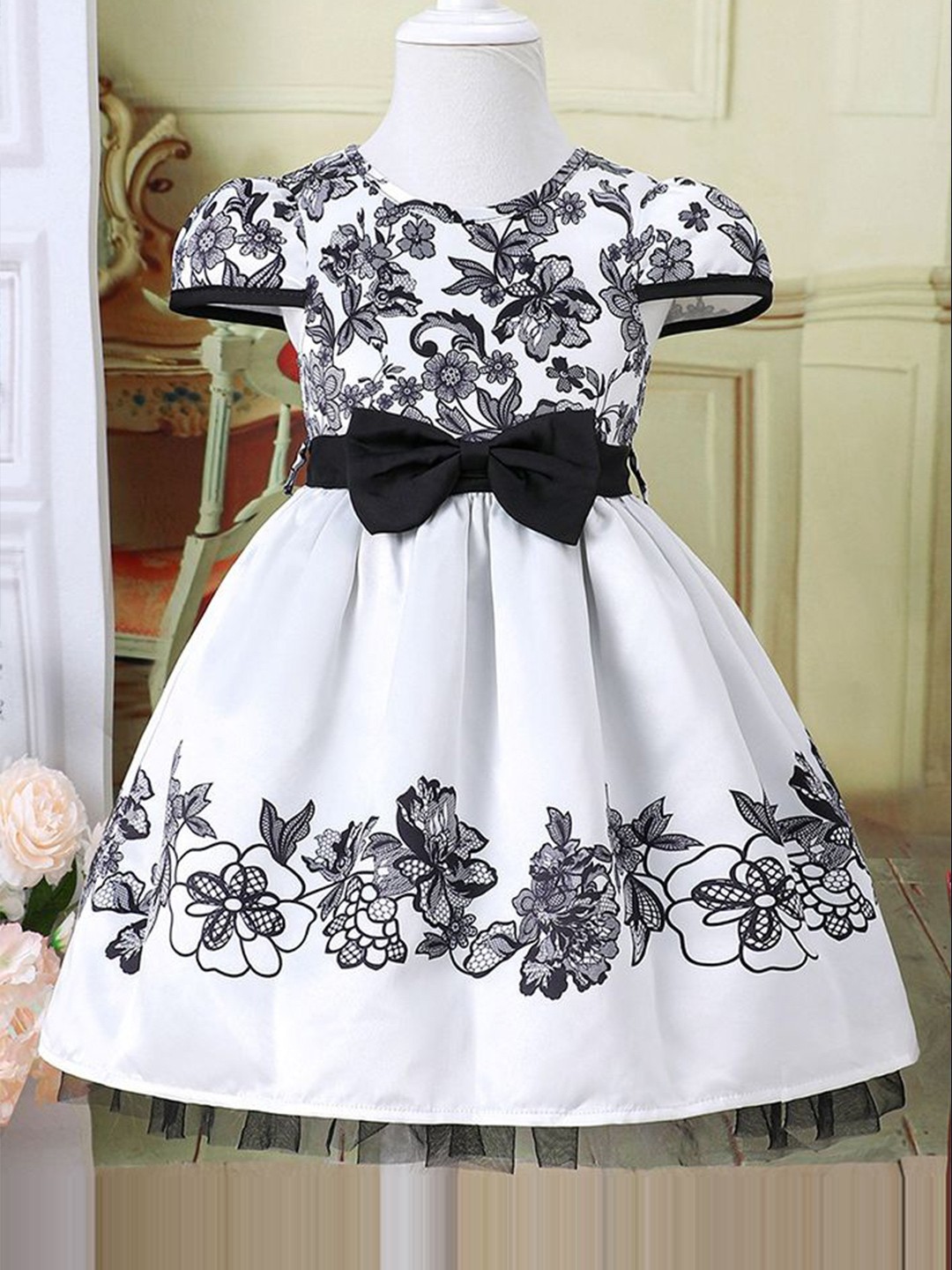 

LULU & SKY Floral Print Fit & Flare Dress, Multi