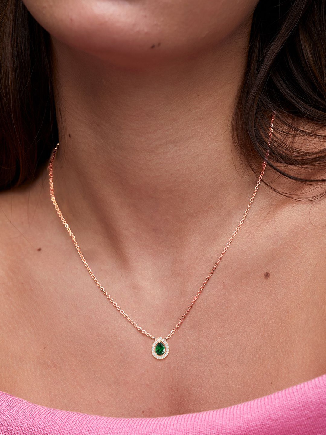 

MINUTIAE Brass Rose Gold-Plated Handcrafted Necklace