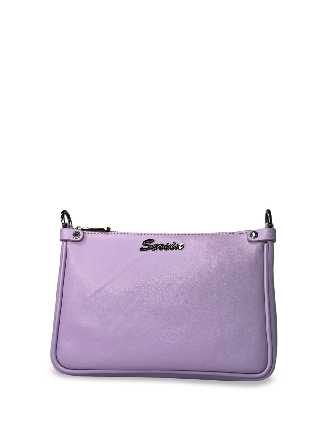 

SEREIN Embellished Structured Vegan Sling Bag, Purple