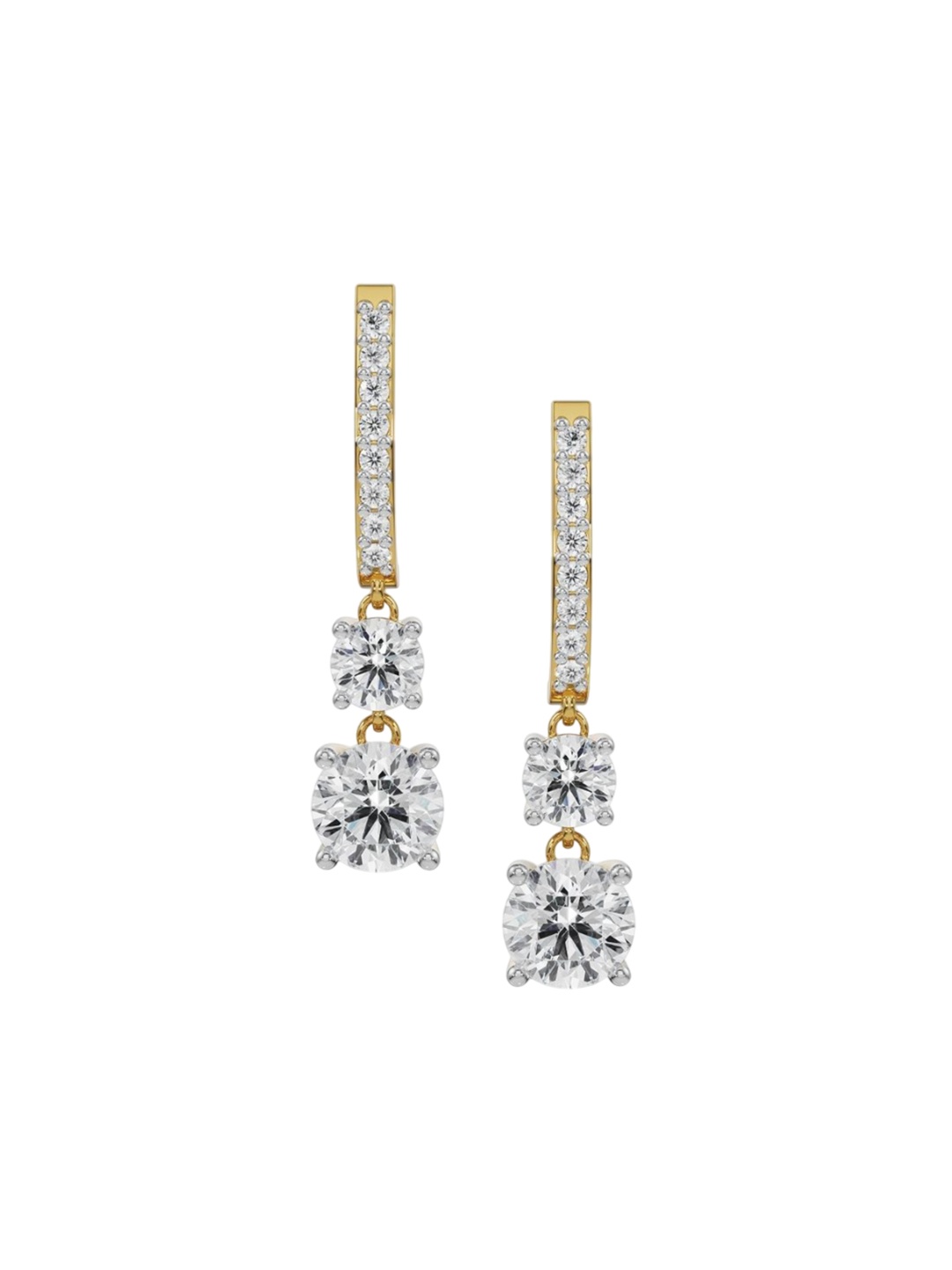 

Emori Round Brilliant Diamond Drop Earrings, Yellow