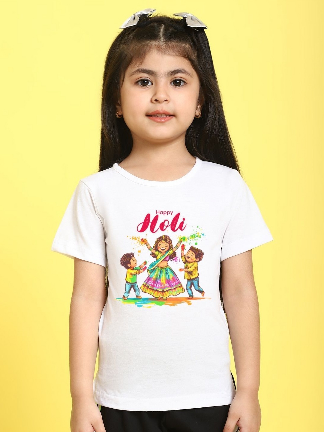 

MINI & MING Girls Cut Outs T-shirt, White