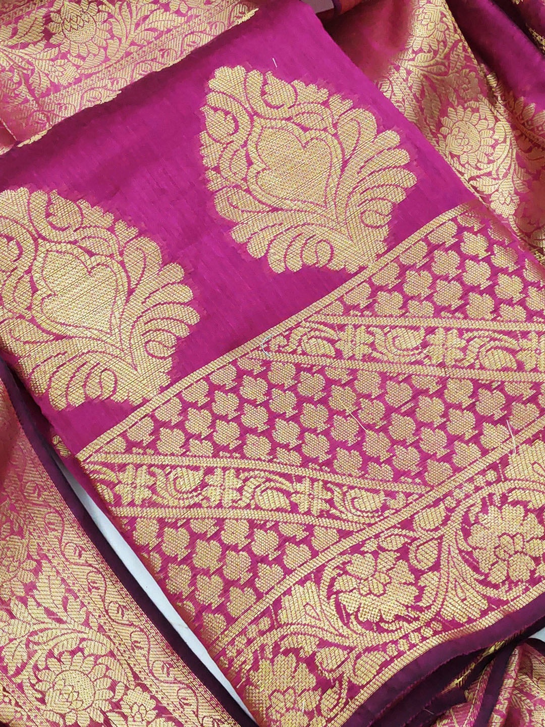 

SAINOOR Semi-Stitched Dress Material, Pink