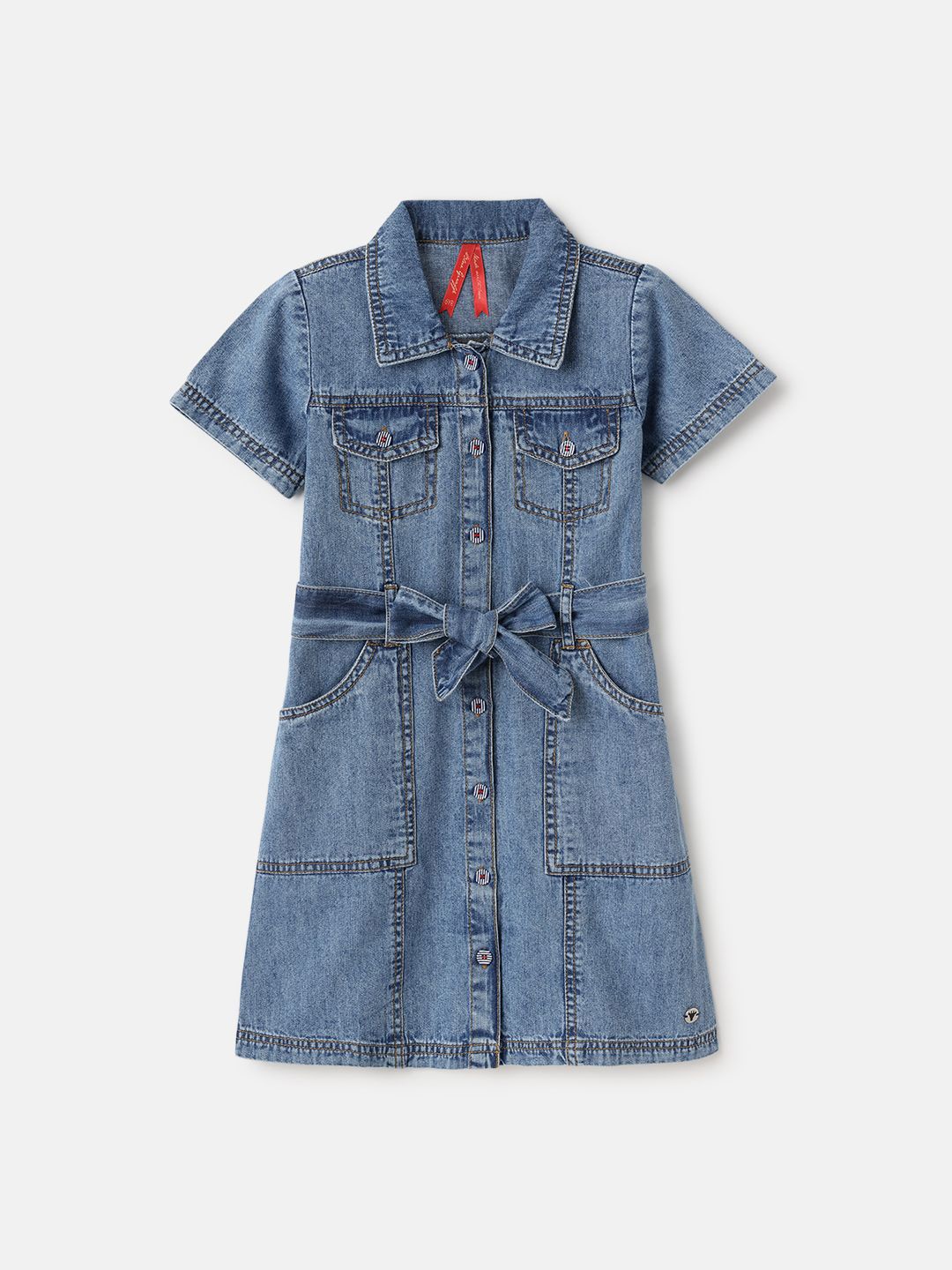 

Blue Giraffe Shirt Midi Dress
