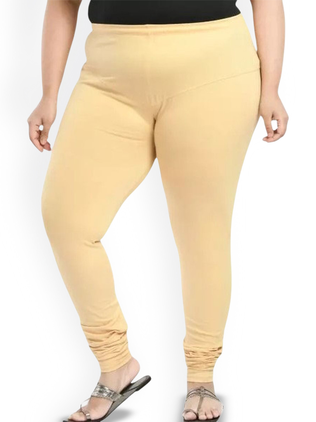 

URBAN KANYA Mid-Rise Churidar-Length Leggings, Beige