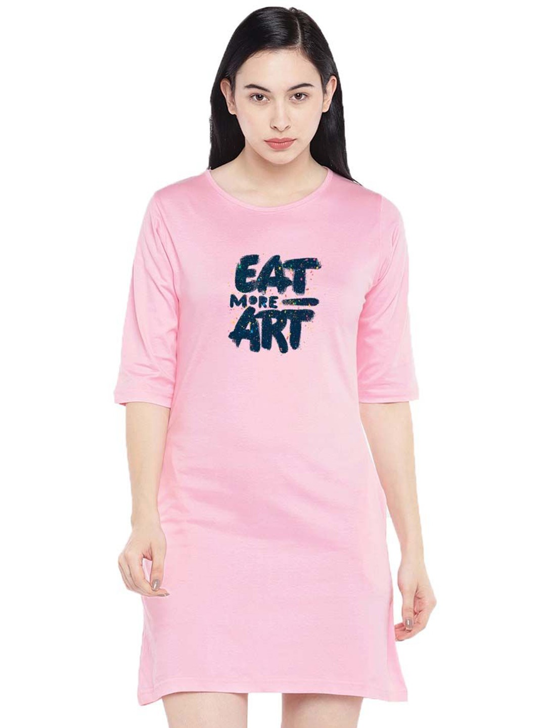 

Moda Rapido Print T-shirt Dress, Pink
