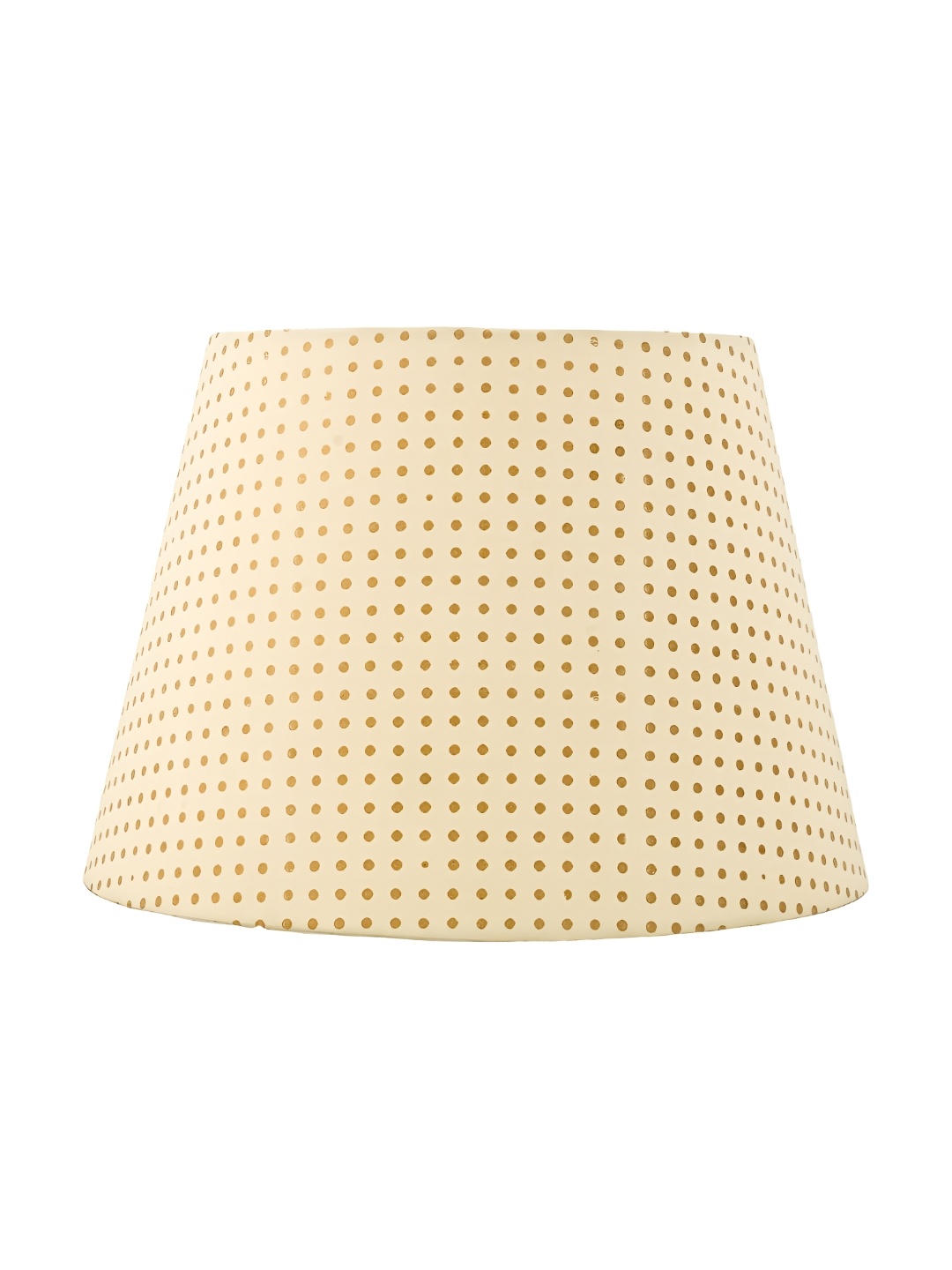 

Lampenschirm India Beige Block Printed Cotton Lampshade, Gold