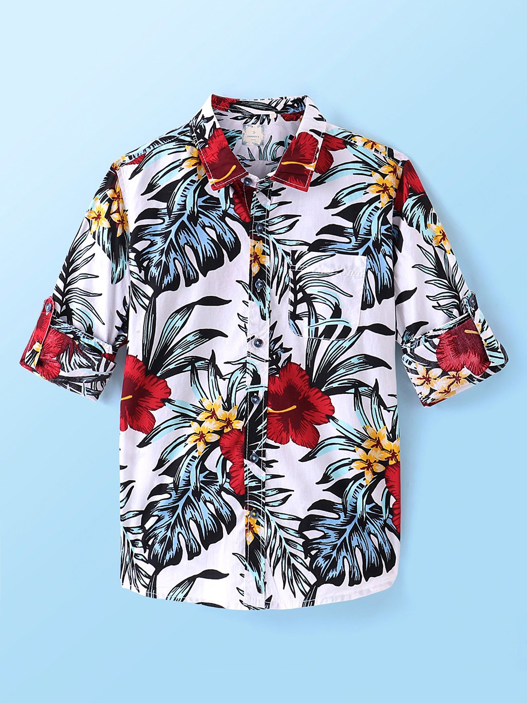 

Infinity Boys Floral Opaque Printed Casual Shirt, Multi