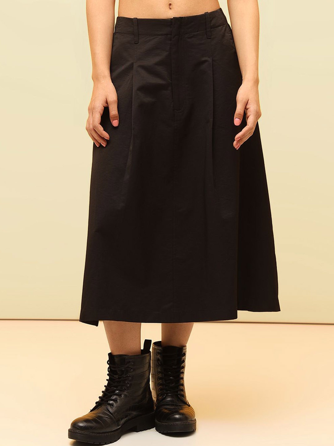 

ONLY A-Line Midi Skirt, Black