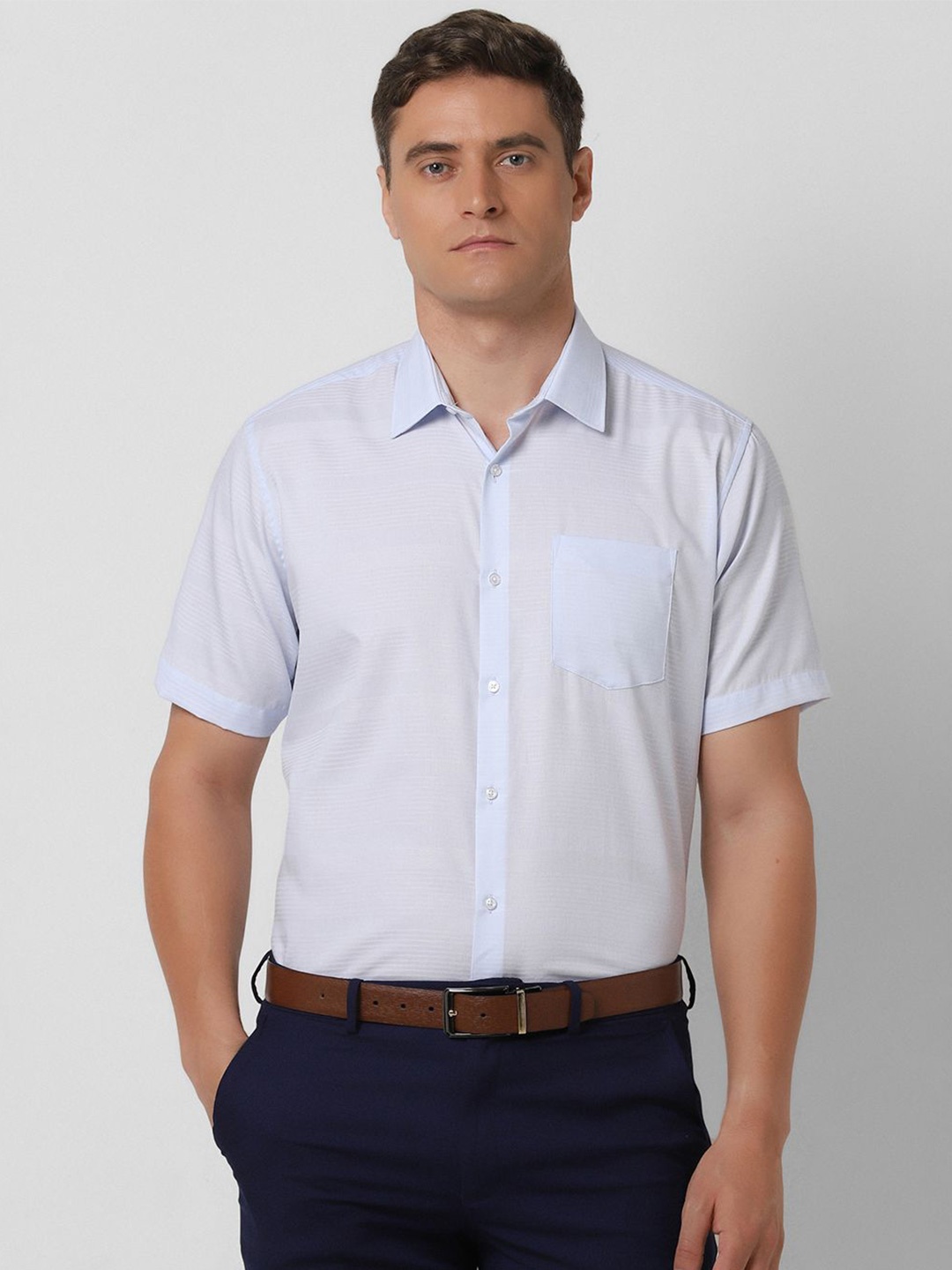 

Van Heusen Men Opaque Party Shirt, Blue