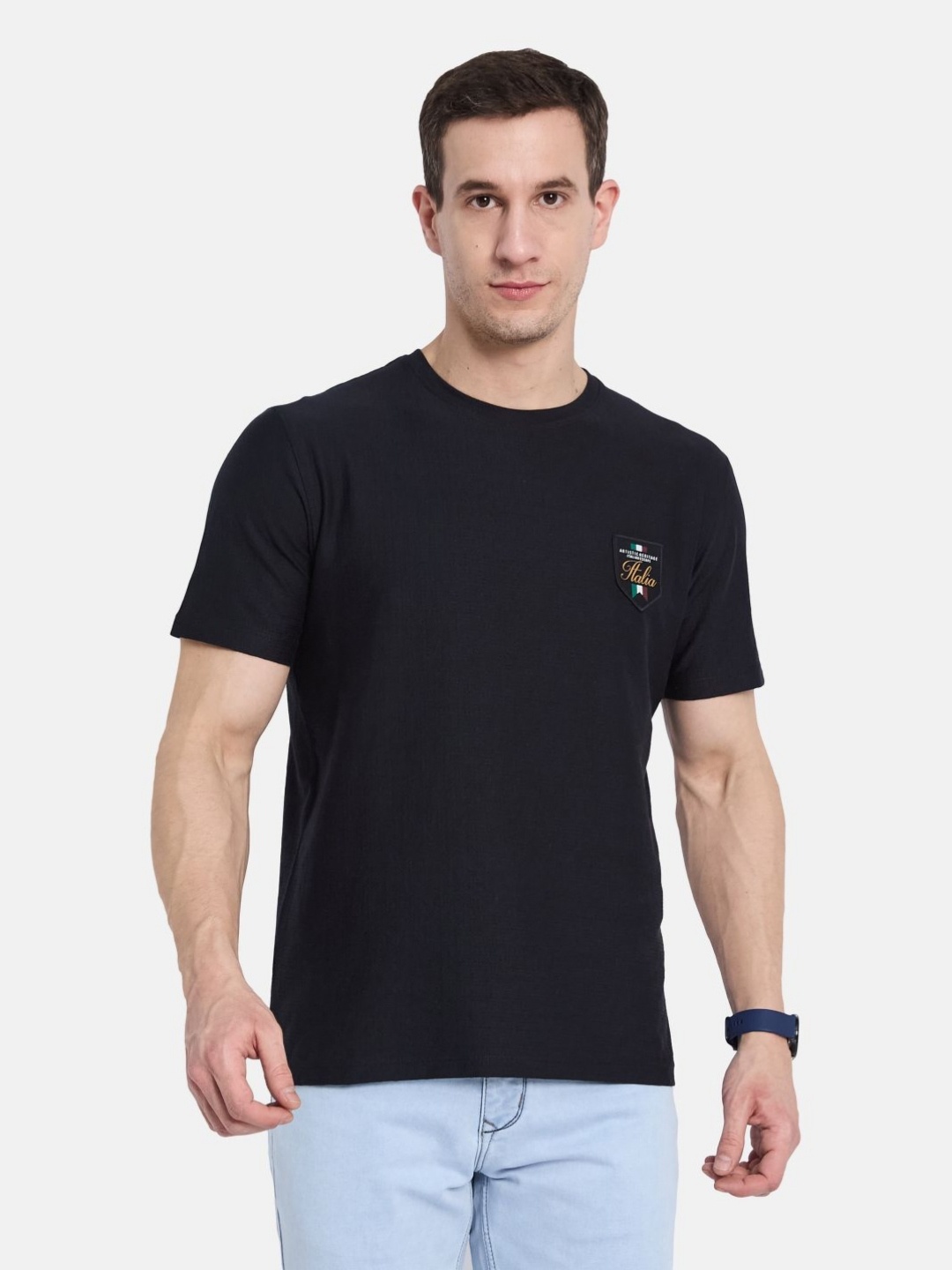 

Octave Men Printed T-shirt, Navy blue