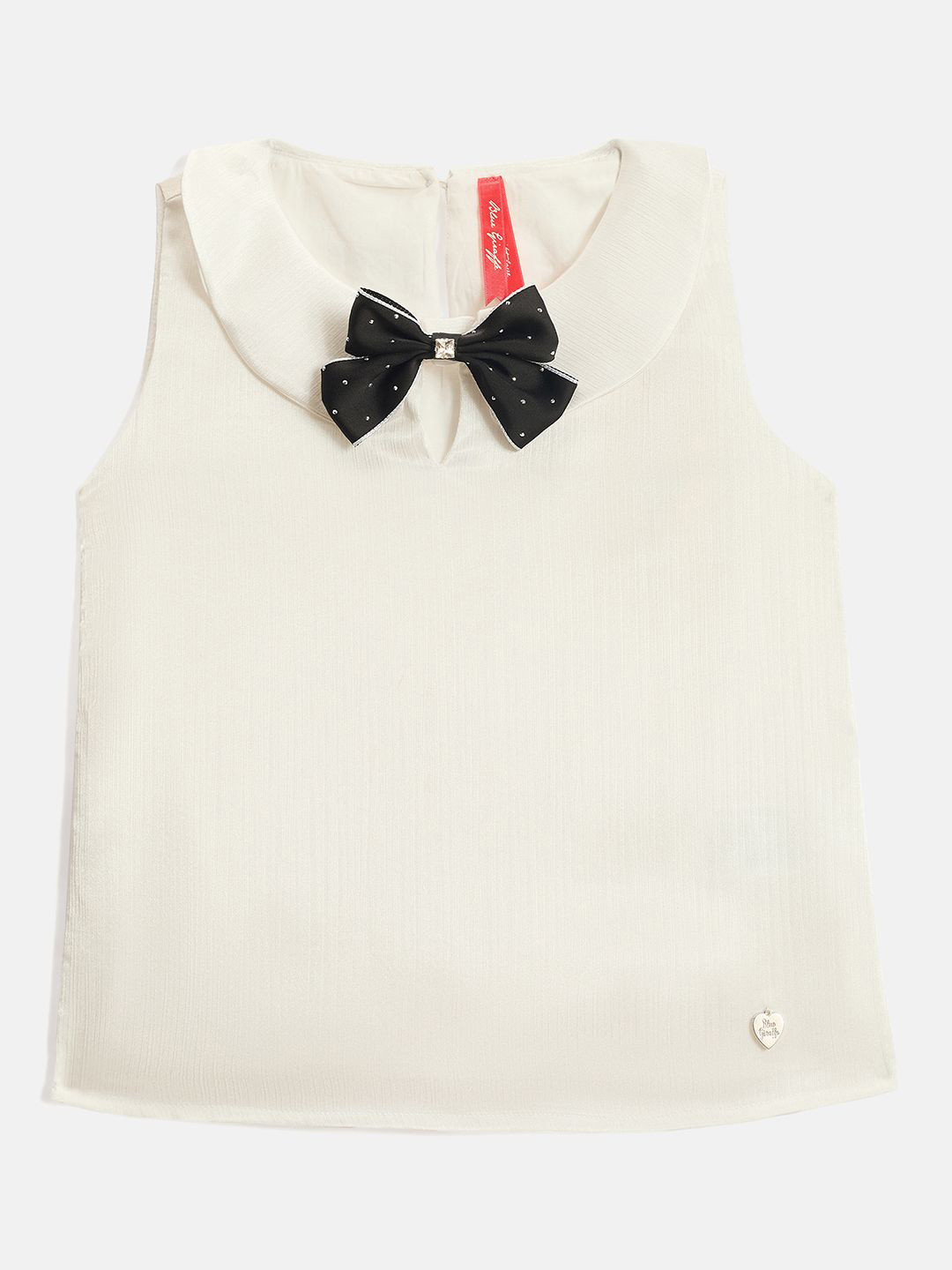 

Blue Giraffe Peter Pan Collar Top, White
