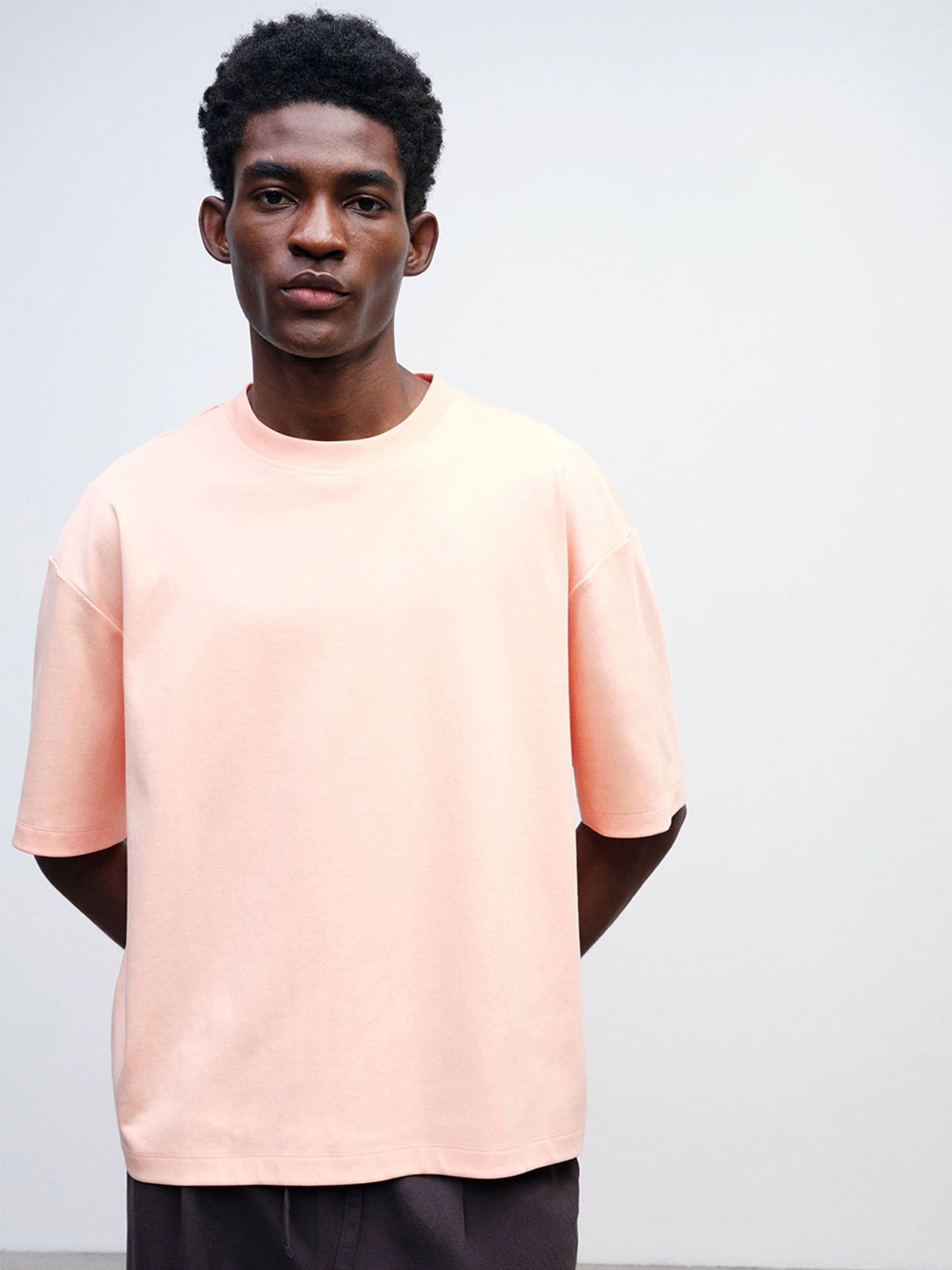 

H&M Loose Fit Boxy-Style T-shirt, Orange