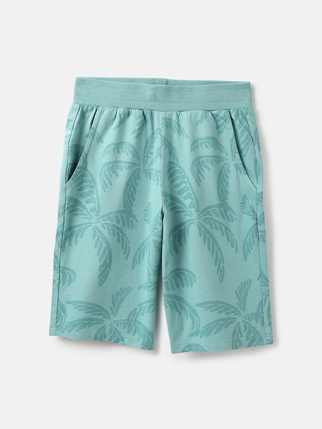 

United Colors of Benetton Boys Floral Printed Shorts, Blue