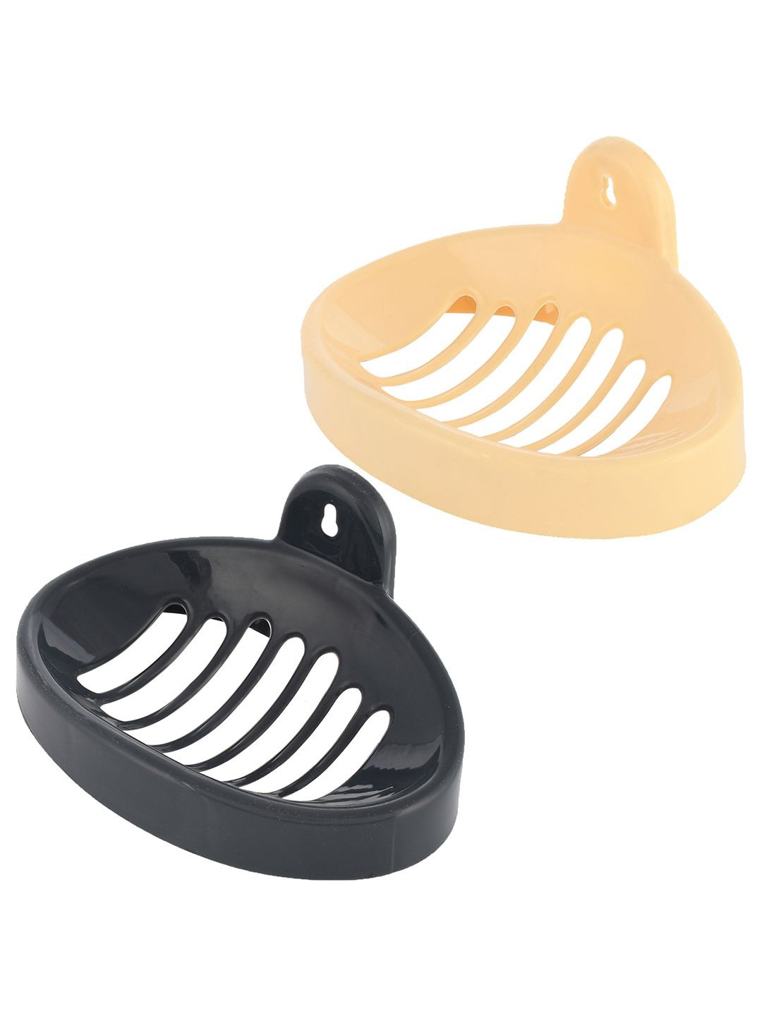 

Kuber Industries Cream-Coloured & Grey 2 piece Solid Plastic Soap Dish