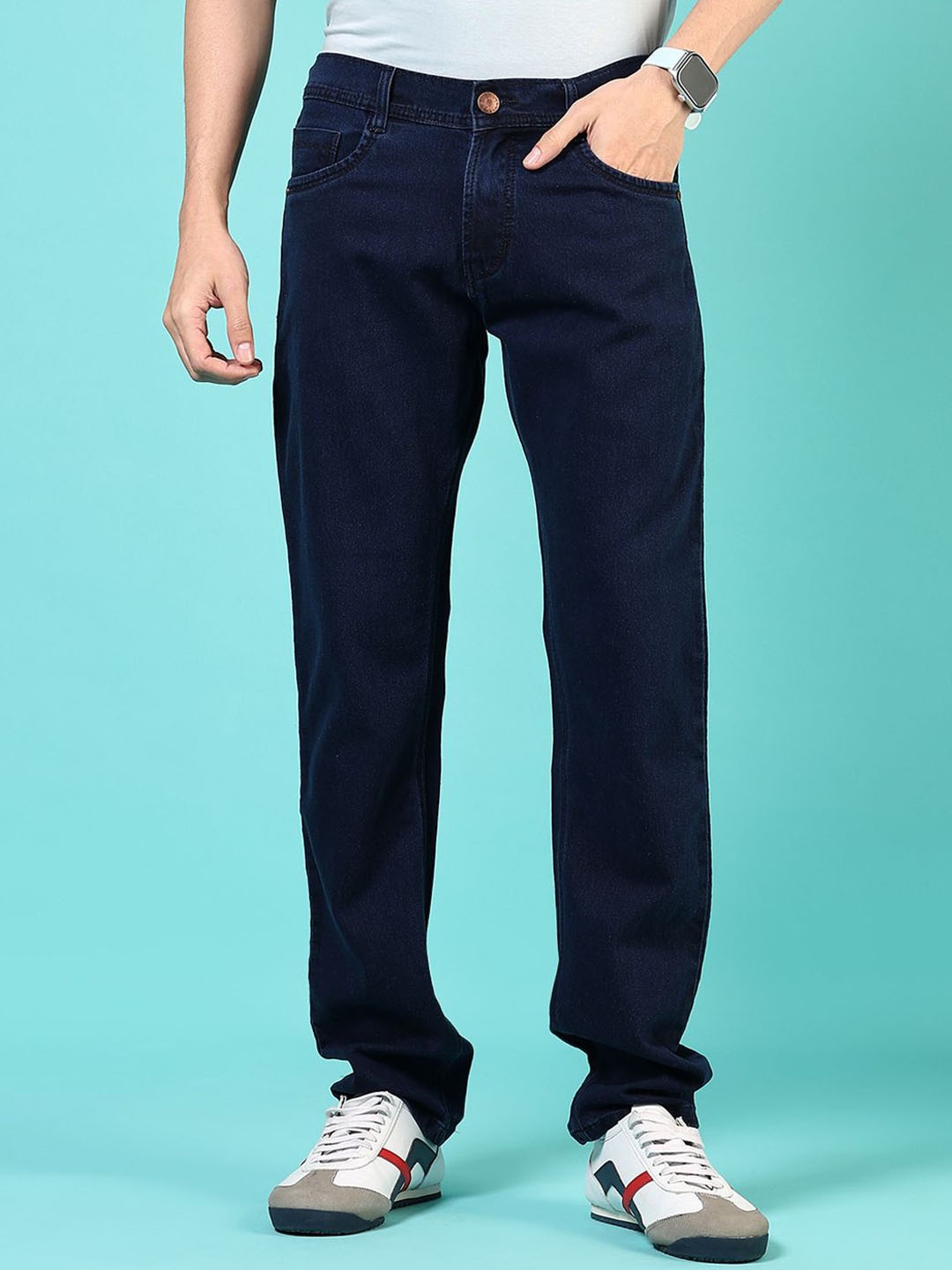 

V-Mart Men Light Fade Jeans, Navy blue