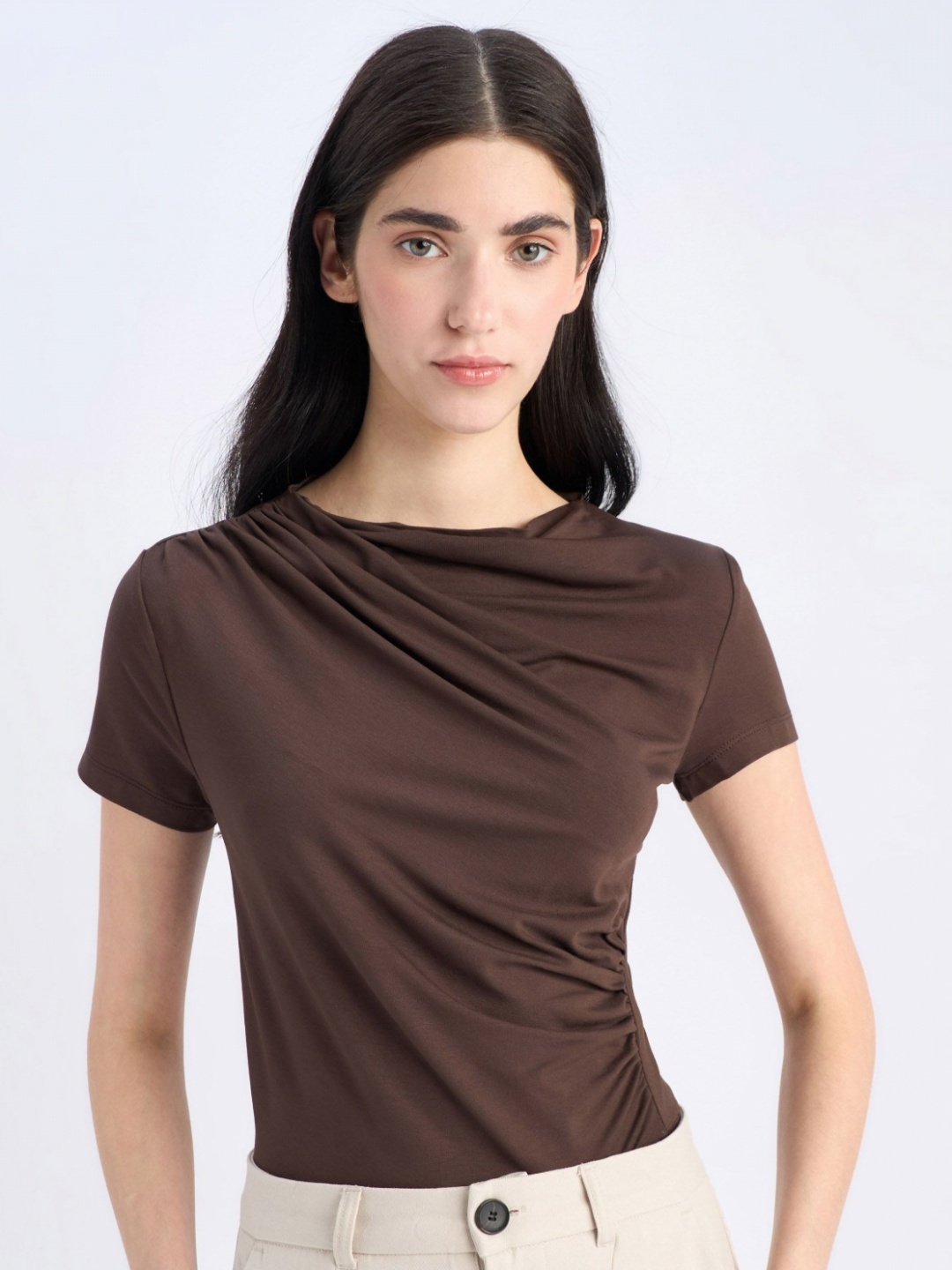 

DeFacto Women Varsity Pockets T-shirt, Na