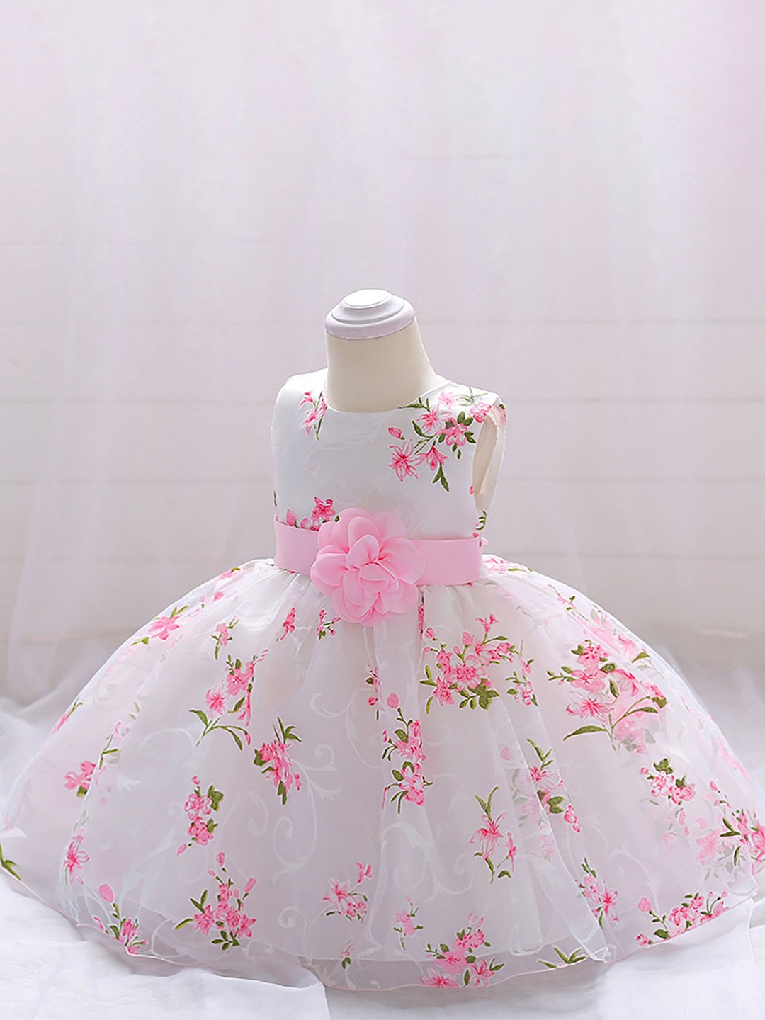 

LULU & SKY Floral Fit & Flare Dress, Pink