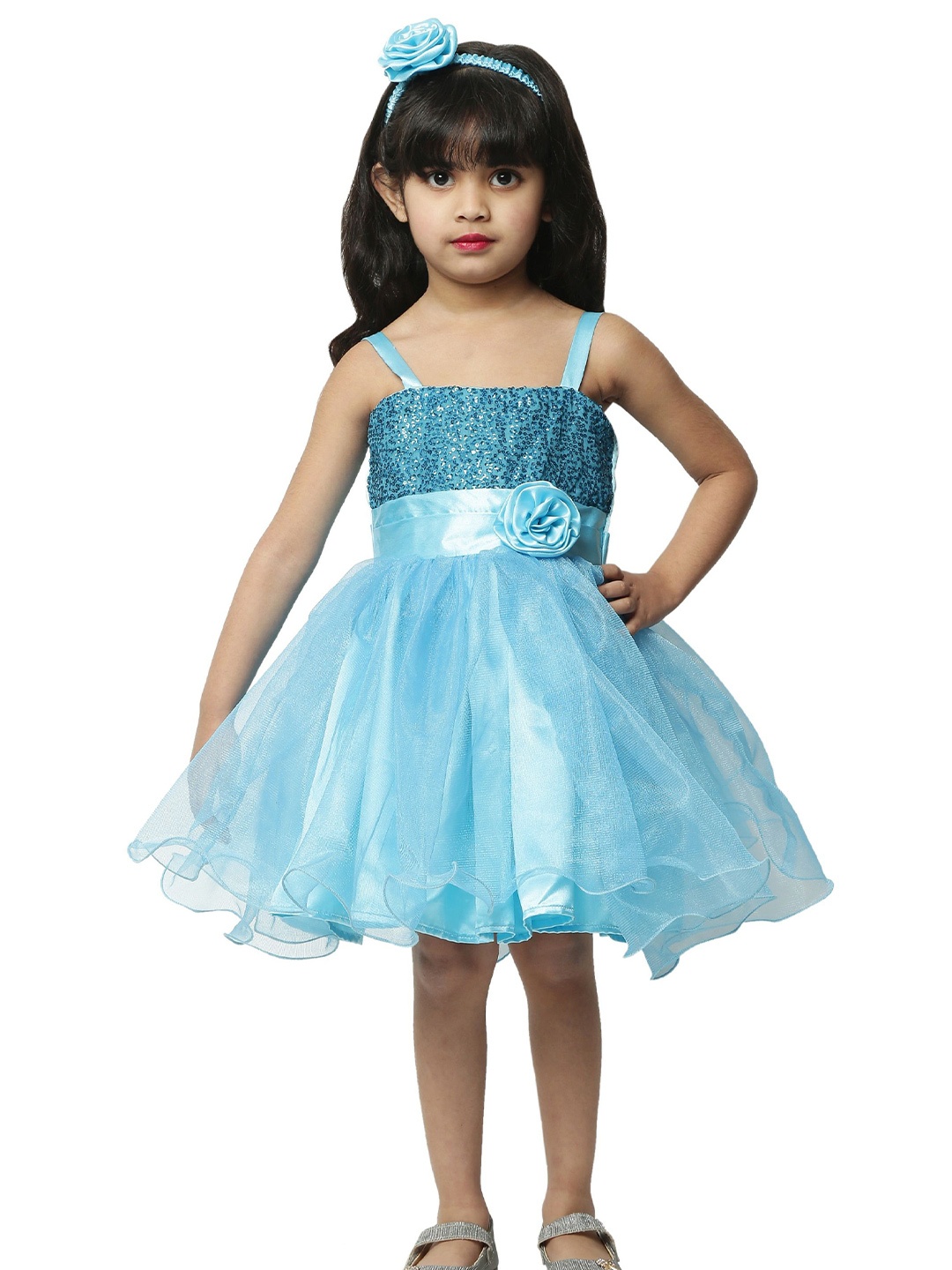 

Wow Princess Net A-Line Dress, Turquoise blue