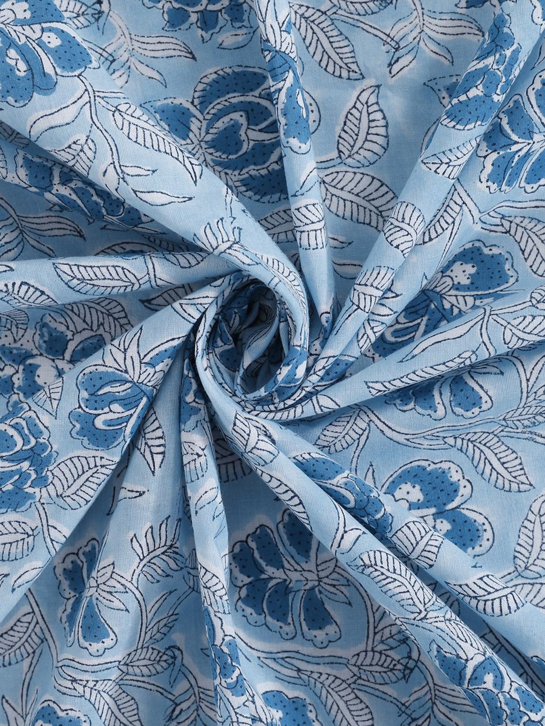 

HANDICRAFT PALACE Printed Pure Cotton Unstitched Dress Material, Blue