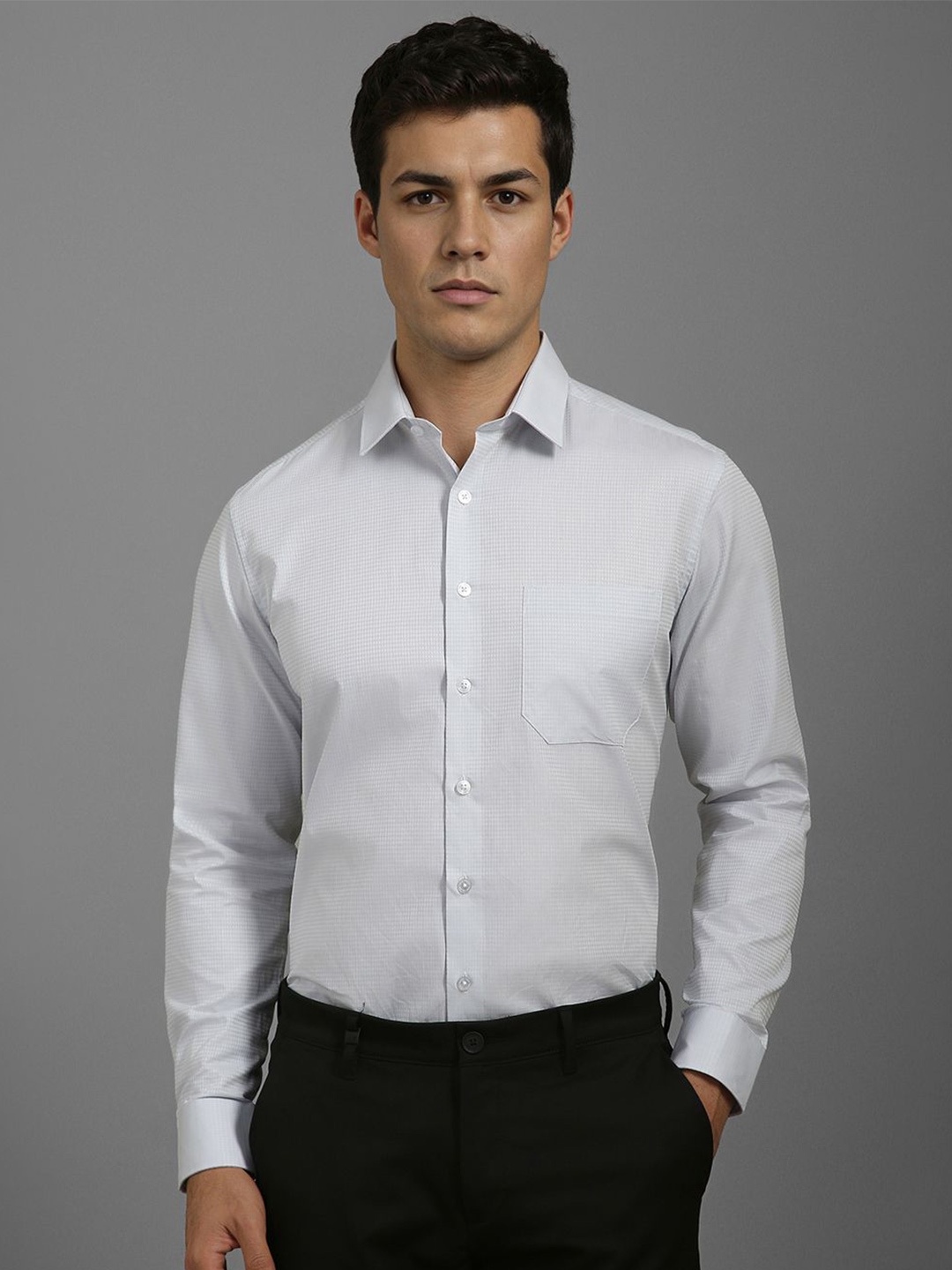 

Louis Philippe Men Slim Fit Opaque Formal Shirt, White