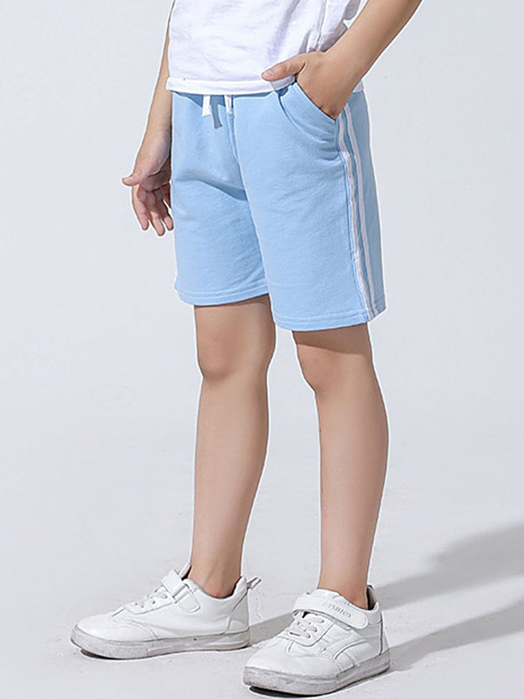

LULU & SKY Boys High-Rise Denim Shorts, Blue