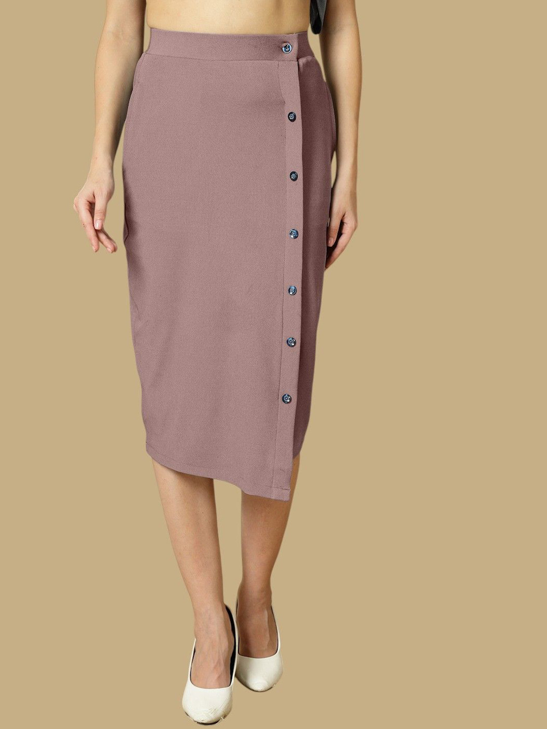 

Chemistry Pencil Midi Skirt, Pink