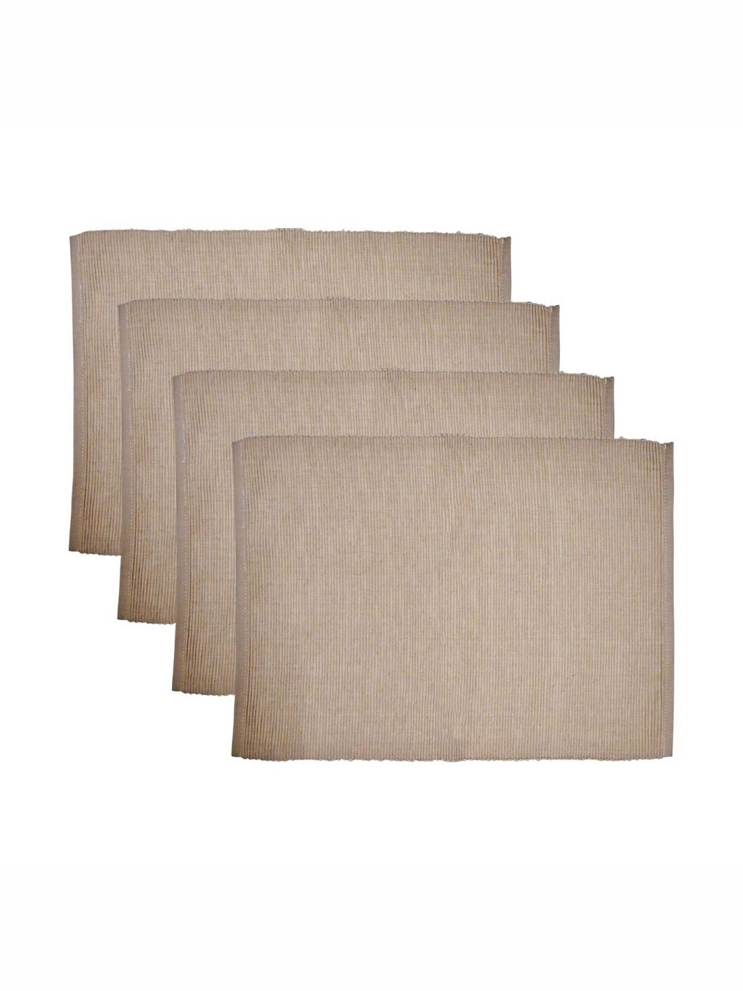 

CASA-NEST 4-Pcs Beige Ribbed Table Placemats