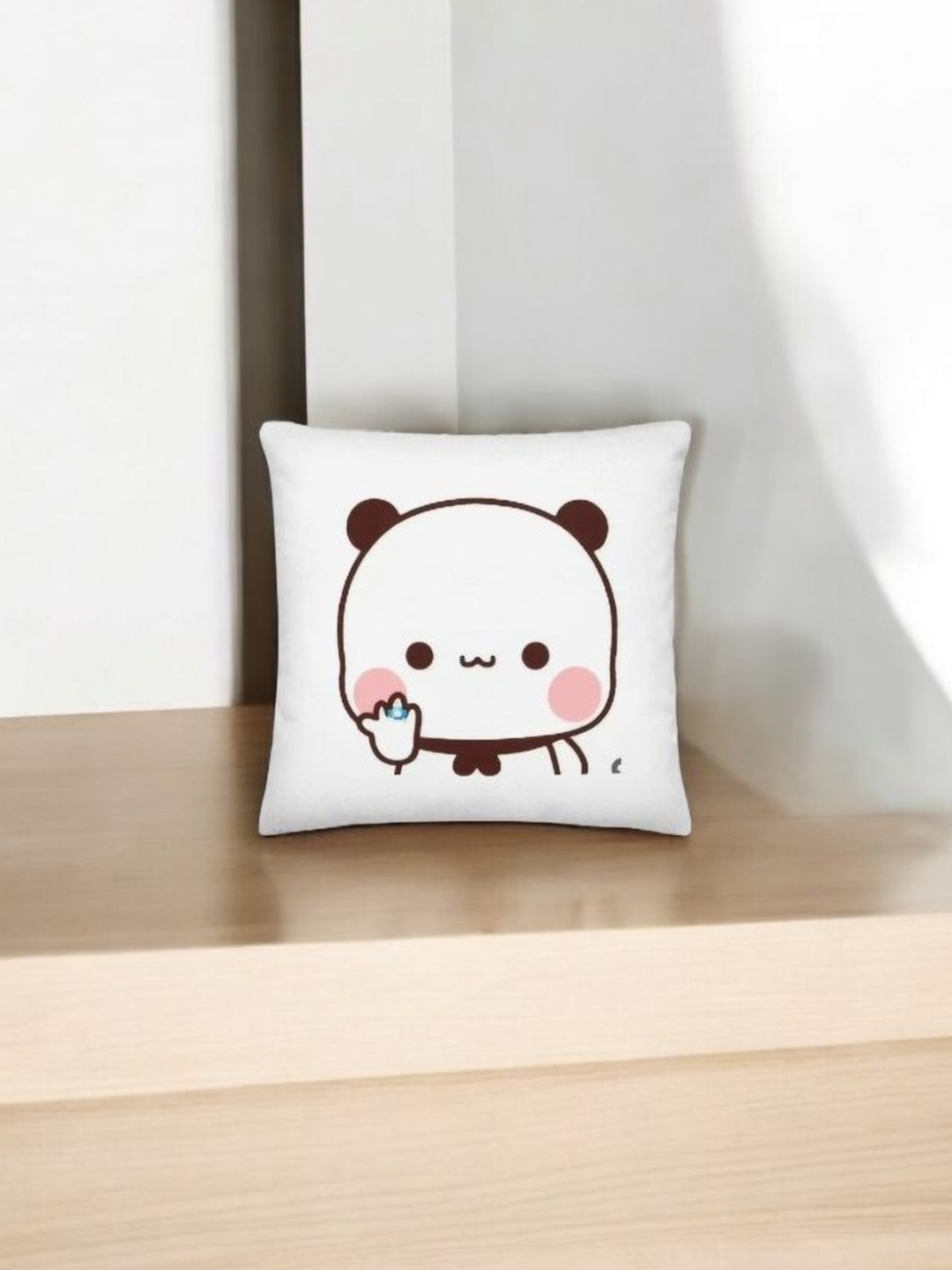 

Anikmart White & Black Printed Square Shaped Pre-Filled Cushion