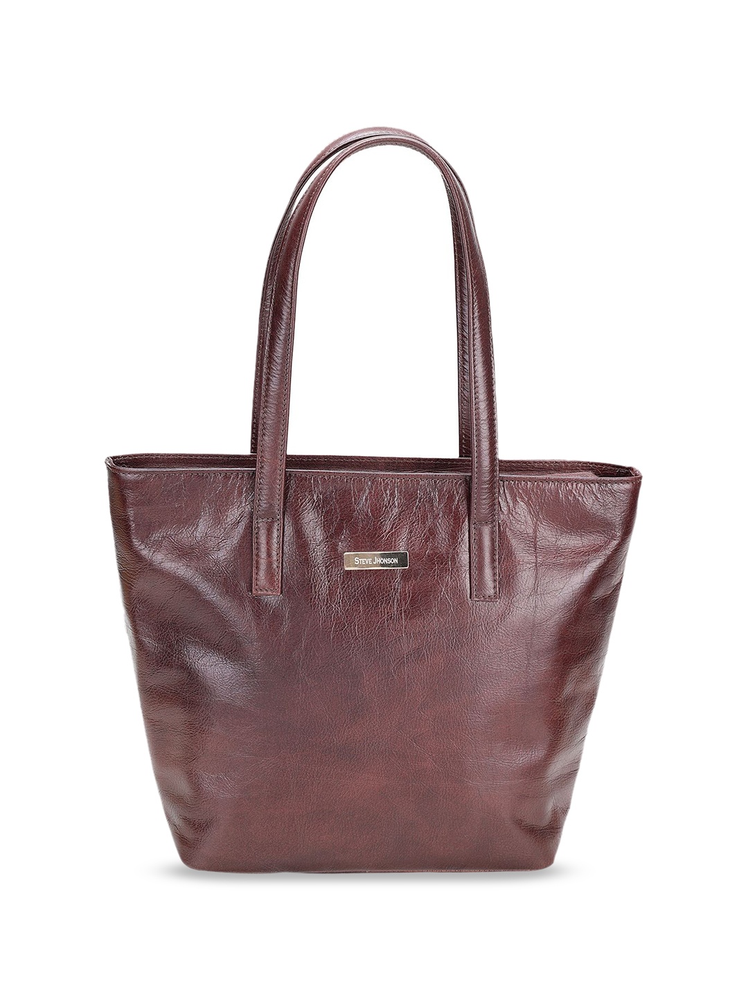 

Steve Jhonson Leather Structured Shoulder Bag, Brown