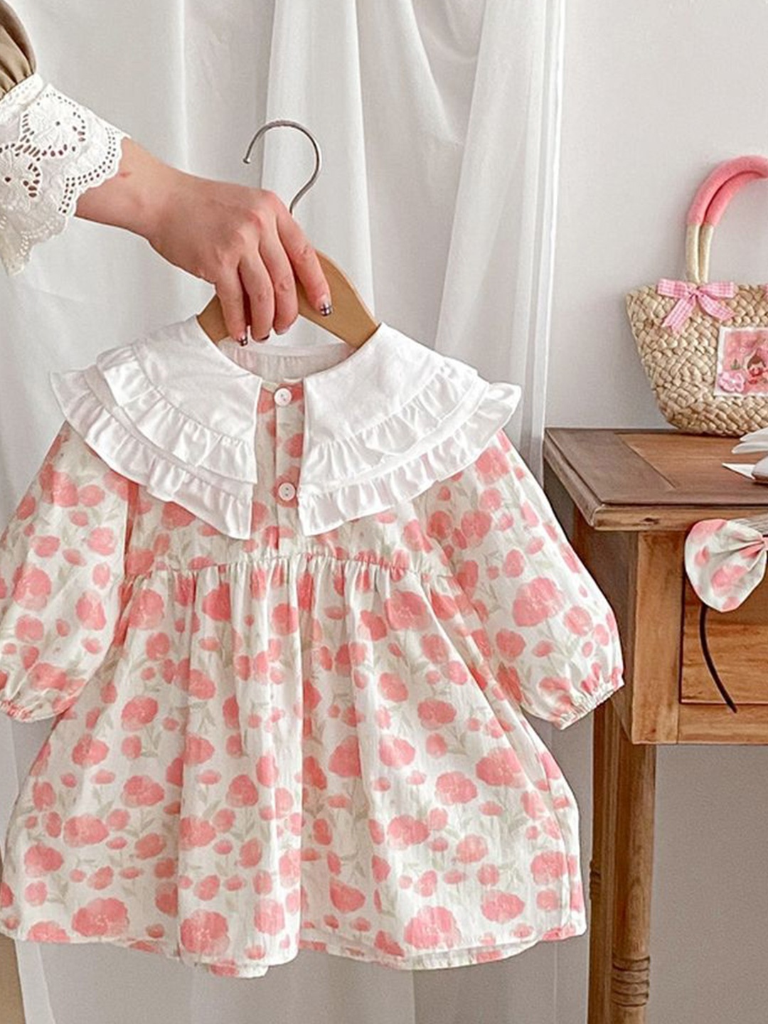 

LULU & SKY Floral Print Fit & Flare Dress, Orange