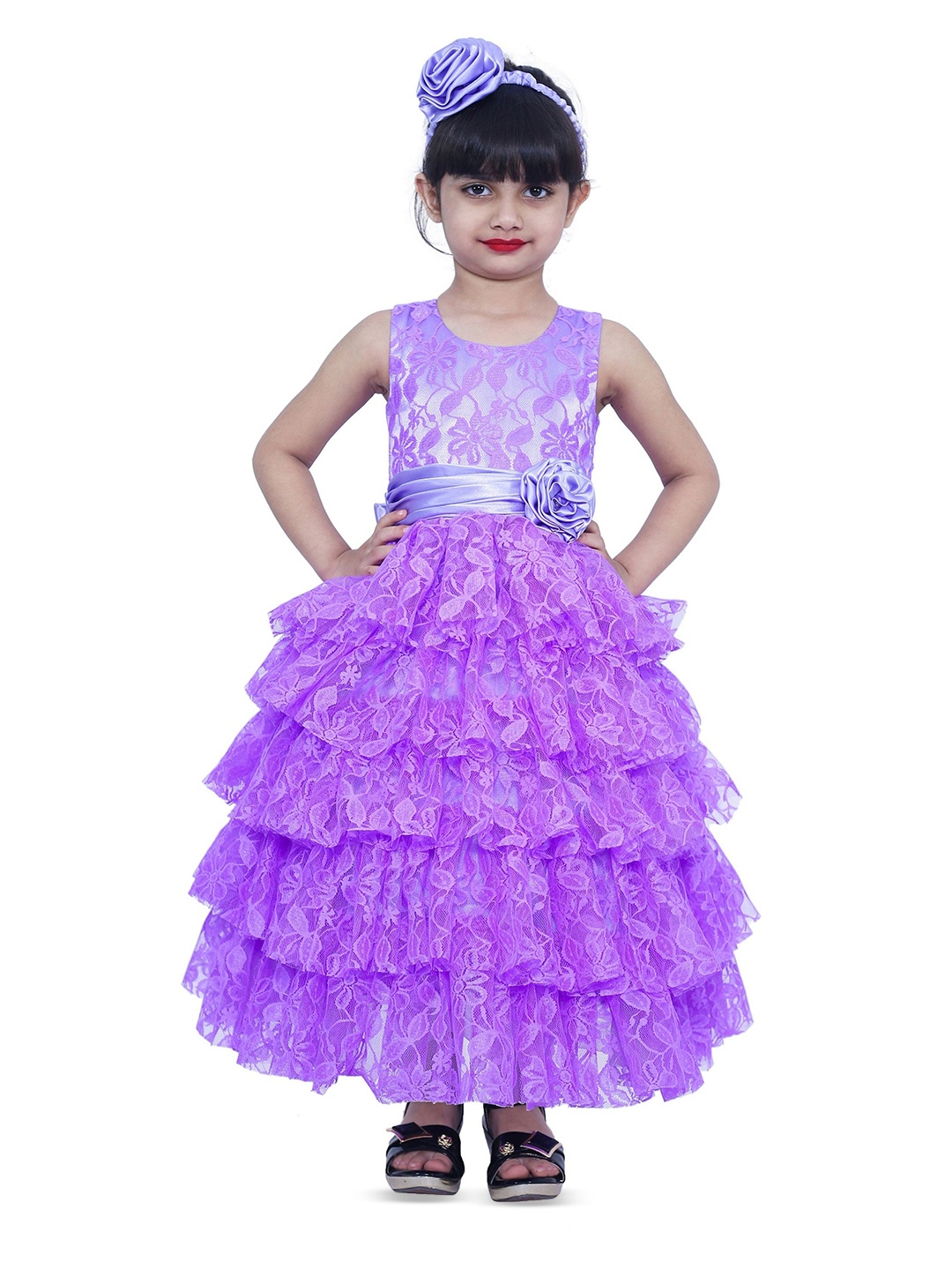 

Wow Princess Lace A-Line Maxi Dress, Lavender