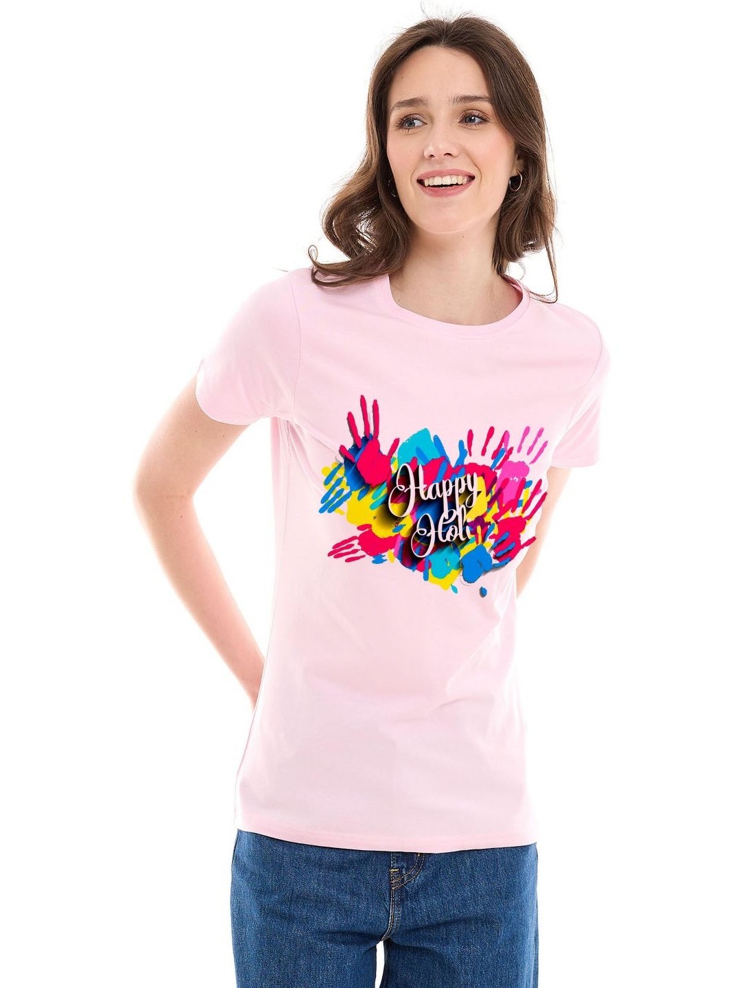 

Shiv traders collection Women Printed T-shirt, Pink