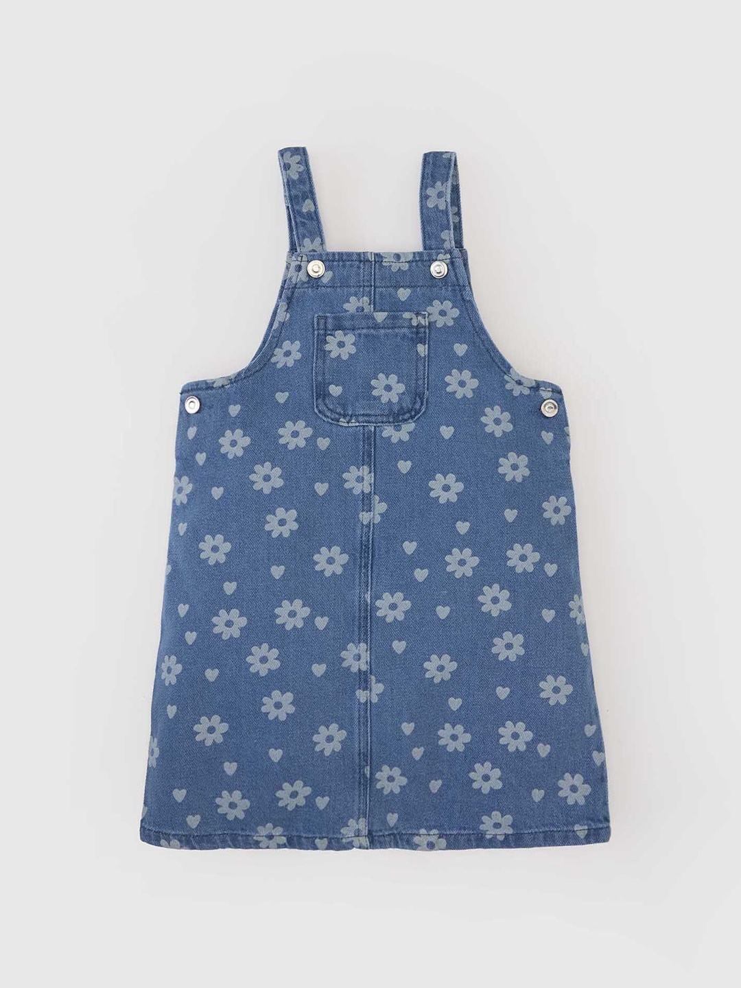 

DeFacto Floral Print Pinafore Dress, Na