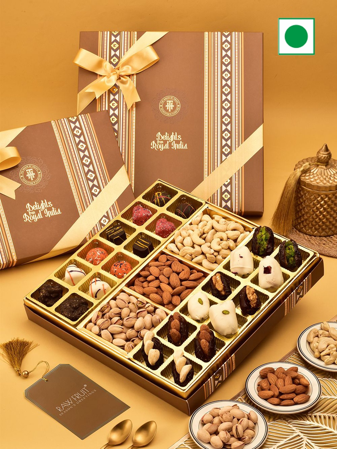 

RawFruit Chocolates & Dry Fruit Candy Assorted Gifts, Brown