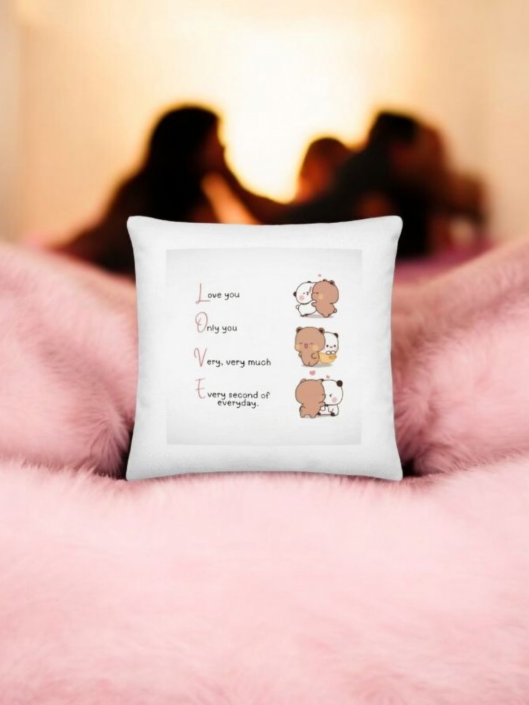 

Anikmart White & Brown Printed Square Shaped Pre-Filled Cushion